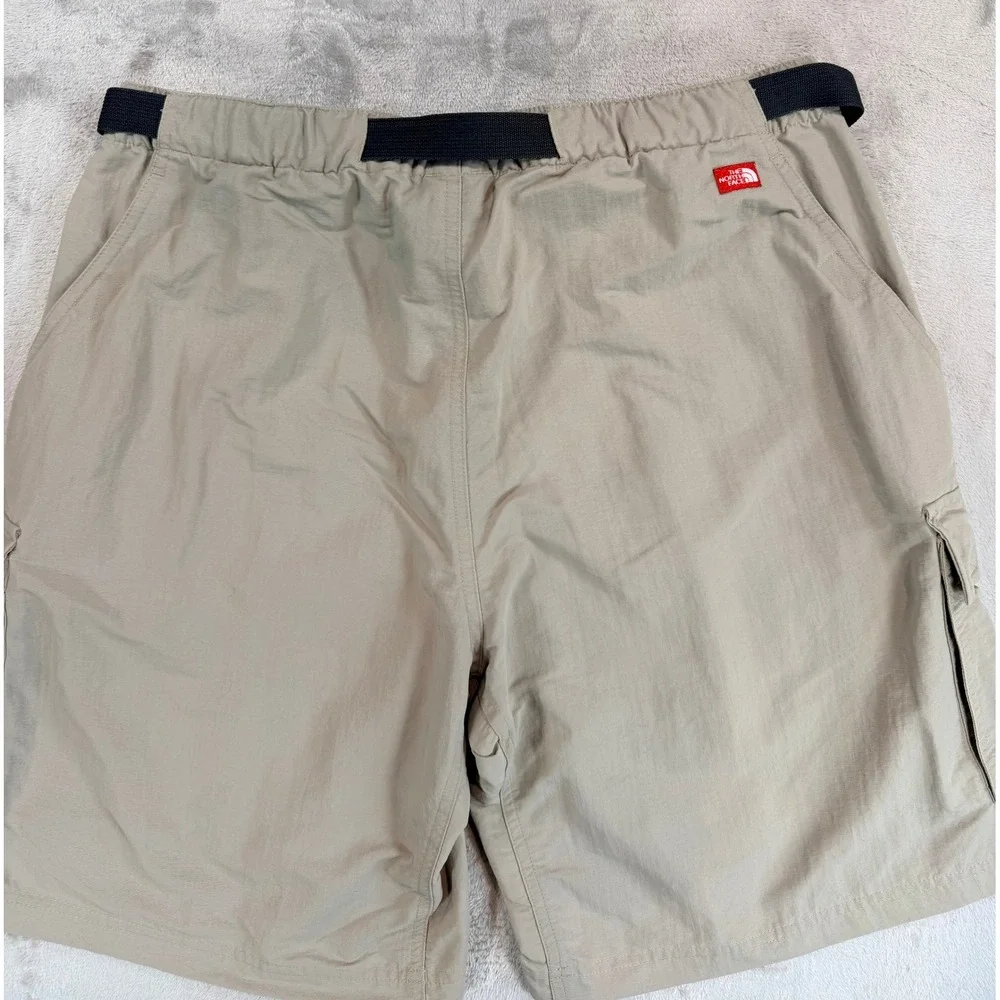 Vintage The North Face Mens Cargo Shorts Hiking Belted Khaki 10